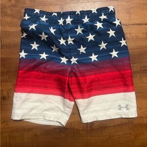 Under Armour American Flag swim trunks Size Youth Small